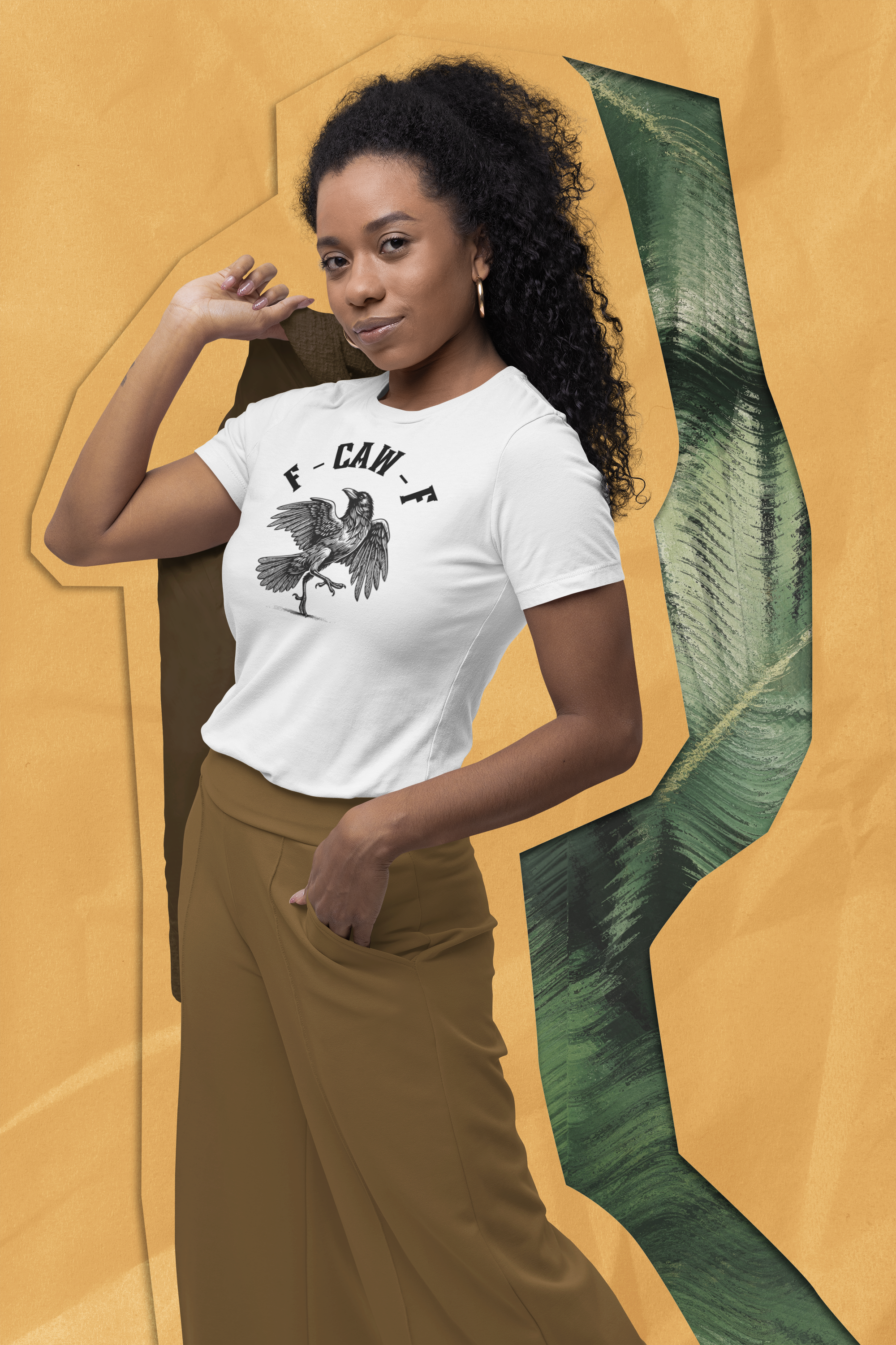 F-CAW-F Crow V-Neck T-Shirt